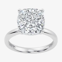 Signature By Modern Bride (F / Vs2) Womens 1/10 Ct. T.W. Lab Grown White Diamond 14K Gold Cushion Engagement Ring
