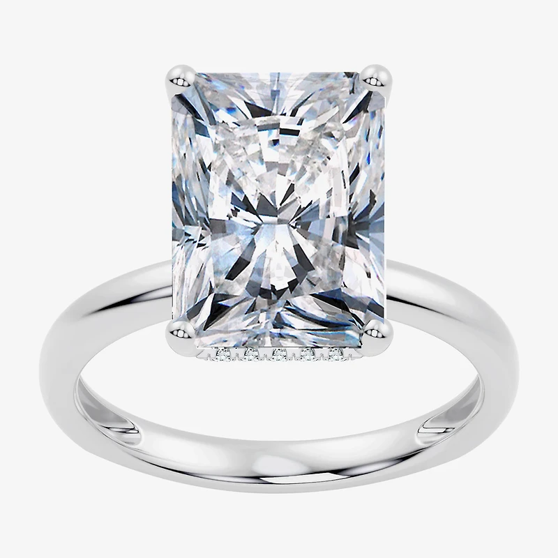 Signature By Modern Bride (F / Vs2) Womens 5 CT. T.W. Lab Grown White Diamond 14K Gold Rectangular Engagement Ring