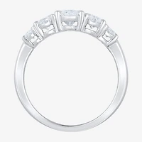 (F / Vs2) Womens 2 CT. T.W. Lab Grown White Diamond 10K Gold Oval 5-Stone Engagement Ring