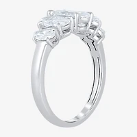 (F / Vs2) Womens 2 CT. T.W. Lab Grown White Diamond 10K Gold Oval 5-Stone Engagement Ring