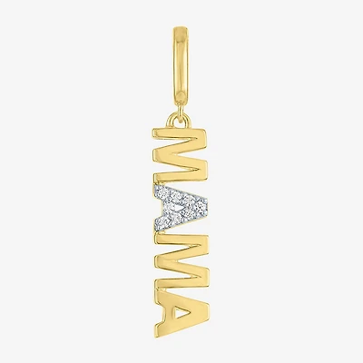 Charmed by Diamond Addiction Mama (G-H / Si2- I1) Womens Accent Lab Grown White 14K Gold Over Silver Pendant