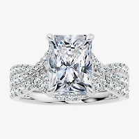 Signature By Modern Bride (F-G / Vs2-Si1) Womens 3 1/2 CT. T.W Lab Grown White Diamond 10K Gold Rectangular Side Stone Bridal Set
