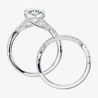 Signature By Modern Bride (F-G / Vs2-Si1) Womens 3 1/2 CT. T.W Lab Grown White Diamond 10K Gold Marquise Side Stone Bridal Set
