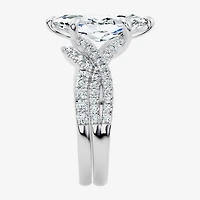 Signature By Modern Bride (F-G / Vs2-Si1) Womens 3 1/2 CT. T.W Lab Grown White Diamond 10K Gold Marquise Side Stone Bridal Set