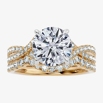 Signature By Modern Bride (F-G / Vs2-Si1) Womens 3 1/2 CT. T.W Lab Grown White Diamond 10K Gold Round Side Stone Bridal Set