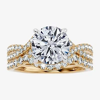 Signature By Modern Bride (F-G / Vs2-Si1) Womens 3 1/2 CT. T.W Lab Grown White Diamond 10K Gold Round Side Stone Bridal Set