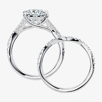 Signature By Modern Bride (F-G / Vs2-Si1) Womens 3 1/2 CT. T.W Lab Grown White Diamond 10K Gold Side Stone Bridal Set