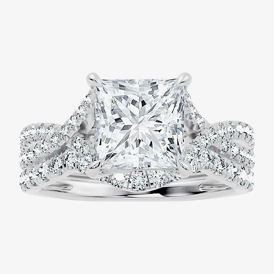 Signature By Modern Bride (F-G / Vs2-Si1) Womens 3 1/2 CT. T.W Lab Grown White Diamond 10K Gold Side Stone Bridal Set