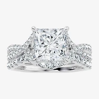 Signature By Modern Bride (F-G / Vs2-Si1) Womens 3 1/2 CT. T.W Lab Grown White Diamond 10K Gold Side Stone Bridal Set