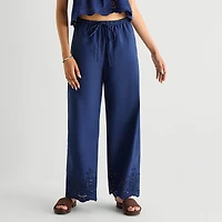 Forever 21 Womens Juniors Straight Mid Rise Pull-On Pant