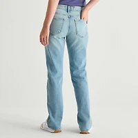 Arizona Womens Juniors Low Rise Straight Leg Jean