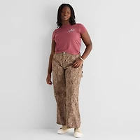 Arizona Womens Juniors Plus Low Rise Straight Leg Jean