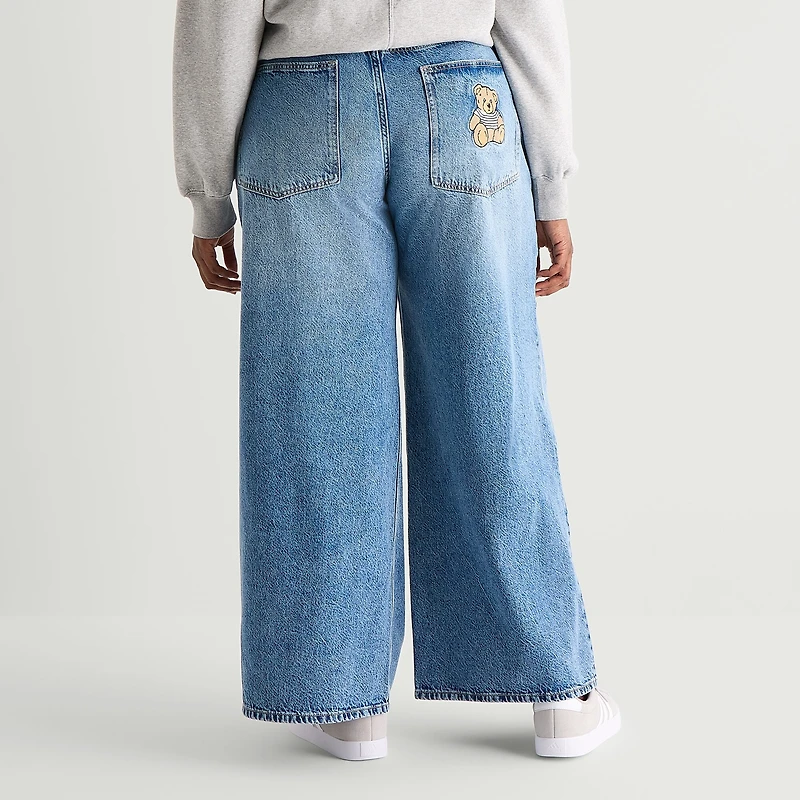 Arizona Womens Juniors Plus Low Rise Baggy Fit Jean