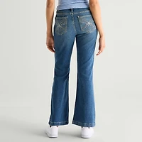 Arizona Curvy Womens Juniors High Rise Bootcut Jean