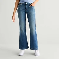 Arizona Curvy Womens Juniors High Rise Bootcut Jean