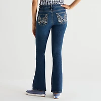 Arizona Womens Juniors Low Rise Bootcut Jean