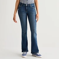 Arizona Womens Juniors Low Rise Bootcut Jean