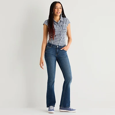 Arizona Womens Juniors Low Rise Bootcut Jean