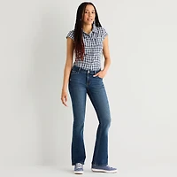 Arizona Womens Juniors Low Rise Bootcut Jean