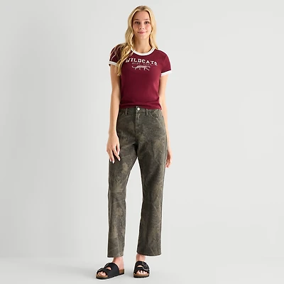Arizona Curvy Womens Juniors Low Rise Straight Leg Jean