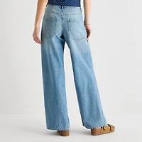Arizona Womens Juniors Low Rise Baggy Fit Jean