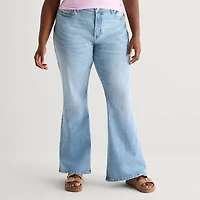 Arizona Womens Juniors Plus Low Rise Bootcut Jean