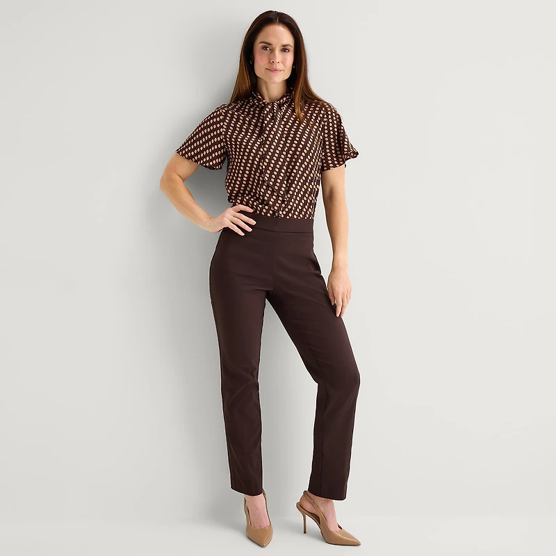 Liz Claiborne Lisa Womens Straight Pull-On Pant