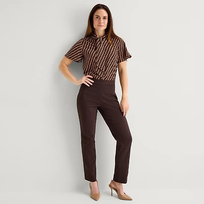 Liz Claiborne Lisa Womens Straight Pull-On Pant