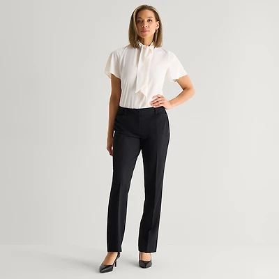 Liz Claiborne Audra Curvy Womens Straight Mid Rise Trouser