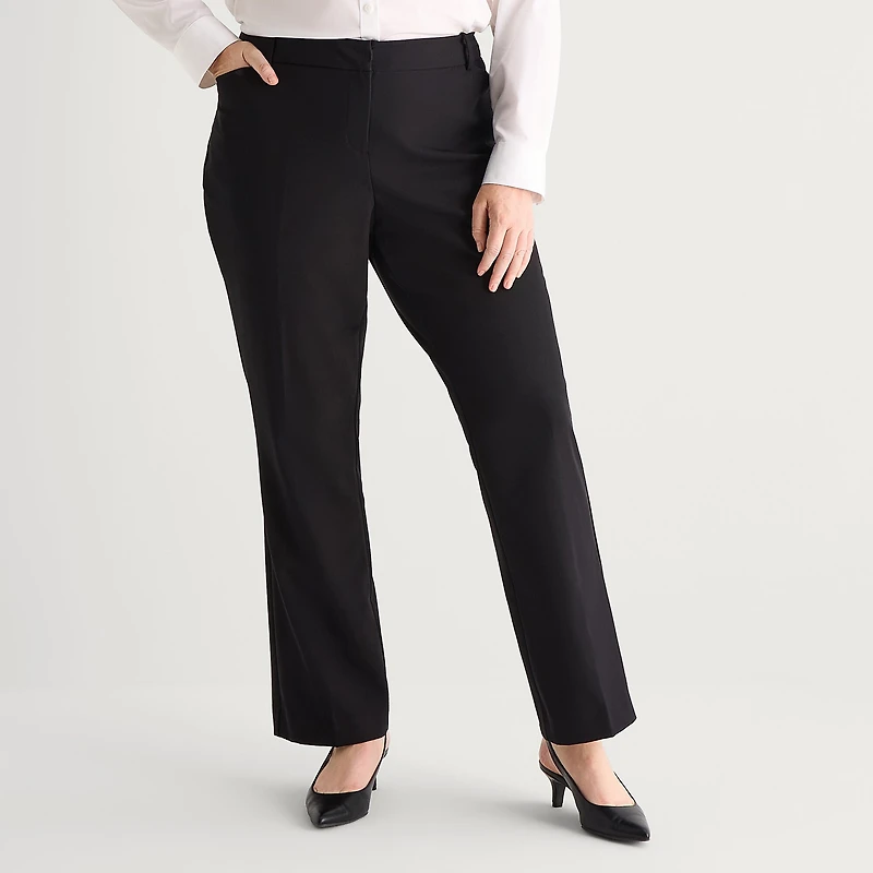 Liz Claiborne Audra Womens Straight Mid Rise Trouser