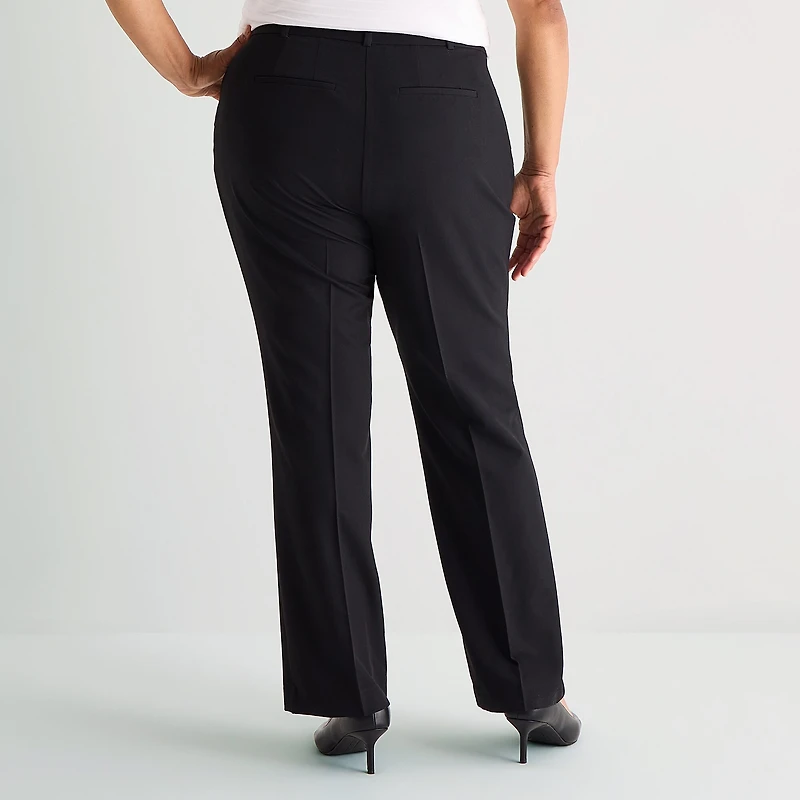 Liz Claiborne Audra Curvy Womens Straight Mid Rise Trouser