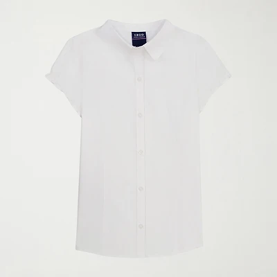 IZOD Womens Juniors Short Sleeve Blouse