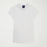 IZOD Womens Juniors Short Sleeve Blouse