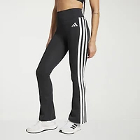adidas Womens High Rise Knit Active Flare Full Length Leggings