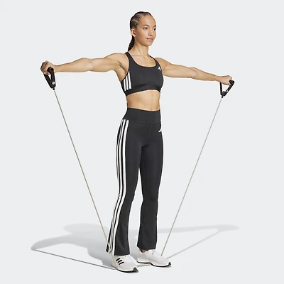 adidas Womens High Rise Knit Active Flare Full Length Leggings