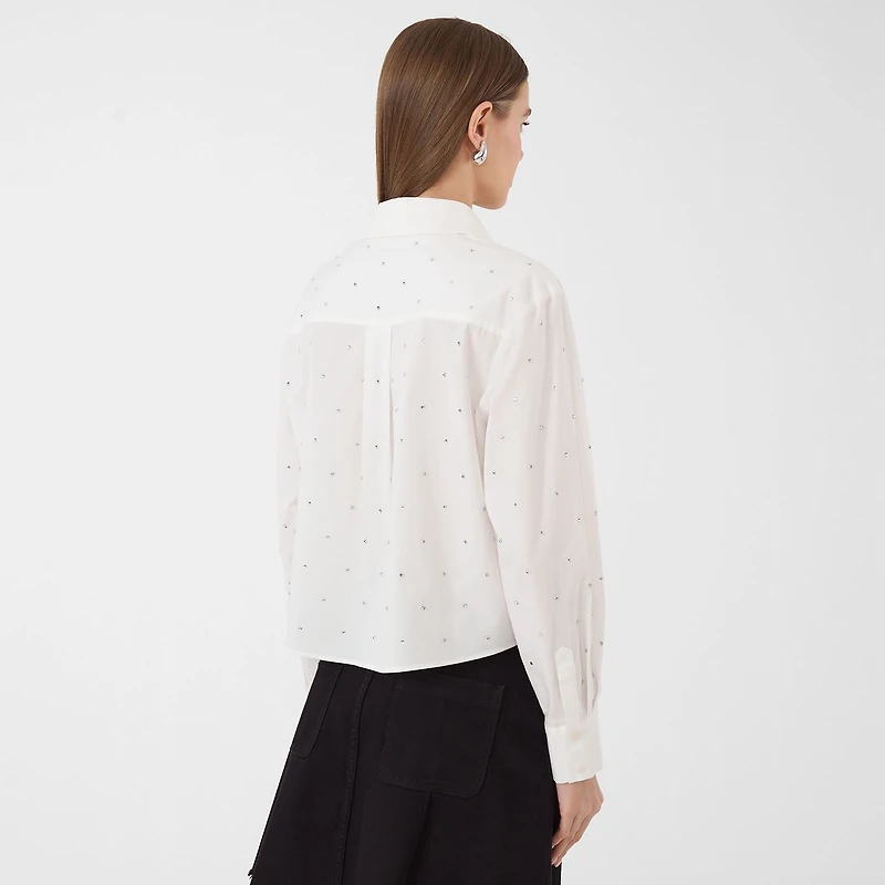 RM Rebecca Minkoff Womens Fitted Long Sleeve Loose Fit Button-Down Shirt