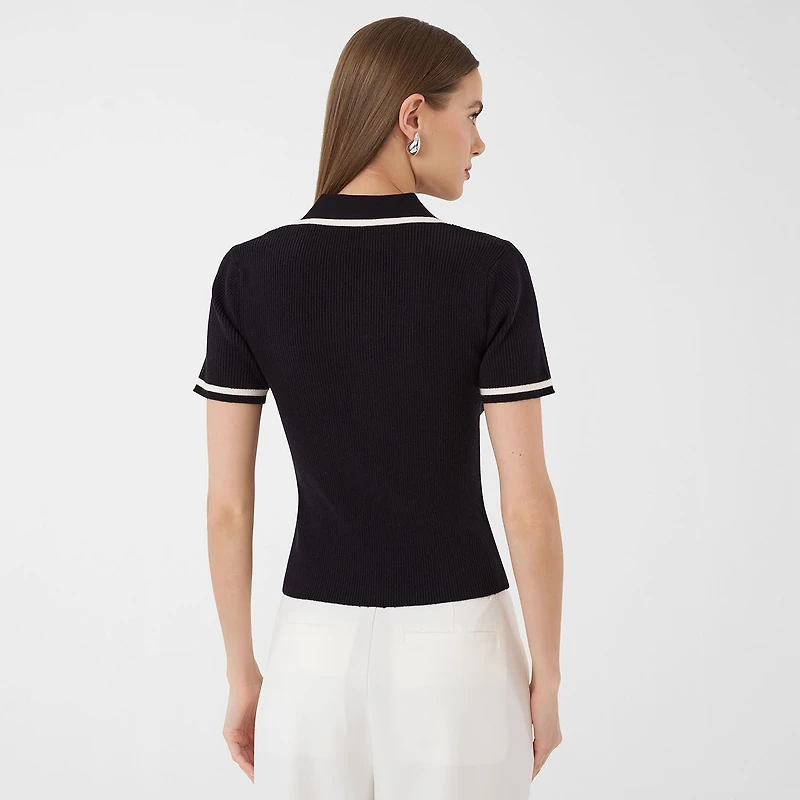 RM Rebecca Minkoff Womens Short Sleeve Polo Shirt
