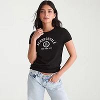 AEROPOSTALE Womens Juniors Crew Neck Short Sleeve Regular Fit Graphic T-Shirt