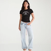 AEROPOSTALE Womens Juniors Crew Neck Short Sleeve Regular Fit Graphic T-Shirt