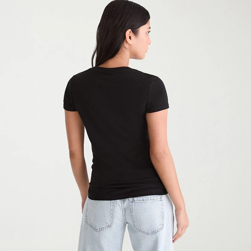 AEROPOSTALE Womens Juniors Crew Neck Short Sleeve Regular Fit Graphic T-Shirt