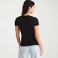 AEROPOSTALE Womens Juniors Crew Neck Short Sleeve Regular Fit Graphic T-Shirt
