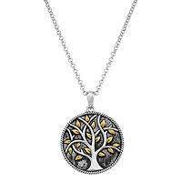 Forever Inspired Tree Of Life Womens Sterling Silver Round 18 Inch Pendant Necklace