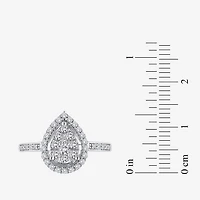 Womens 1/2 CT. T.W. Natural White Diamond 14K Two Tone Gold Cocktail Ring
