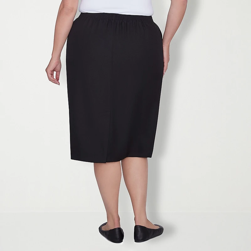 Alfred Dunner Suiting Womens Plus Pencil Skirt