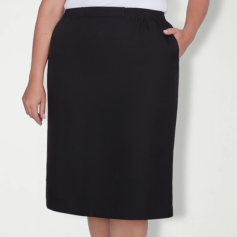 Alfred Dunner Suiting Womens Plus Pencil Skirt