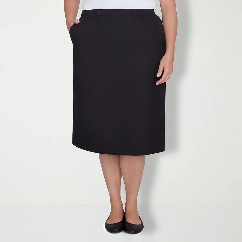 Alfred Dunner Suiting Womens Plus Pencil Skirt