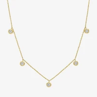 (G-H / I1-I2) Womens 1/6 CT. T.W. Lab Grown White Diamond 10K Gold 18 Inch Pendant Necklace