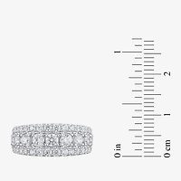 (H-I / I1) Womens 2 CT. T.W. Lab Grown White Diamond 10K Gold Anniversary Band