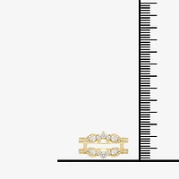 Womens 3/4 CT. T.W. Natural White Diamond 14K Gold Ring Guard