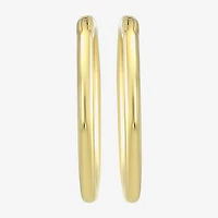 Mens 14K Gold 12mm Round Hoop Earrings
